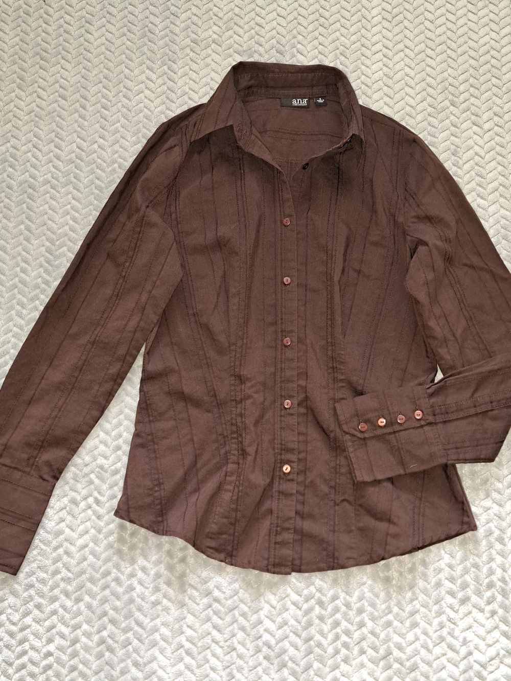 a.n.a Men’s Chocolate Brown Long-Sleeve Button Shirt